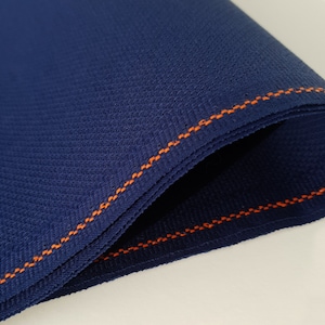 Tessuto Aida Zweigart 14ct / Blu navy / Colore 589 / 100% cotone / Tessuto pretagliato / Varie misure / Al metro / Mezzo metro / Piccole misure