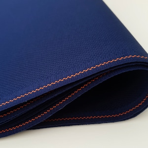 Zweigart 18ct Aida Fabric | Navy | Colour 589 |100% Cotton | Precut Fabric | Per Meter