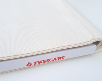 Zweigart 18ct Aida Cloth: Cream Cotton Cross Stitch Fabric