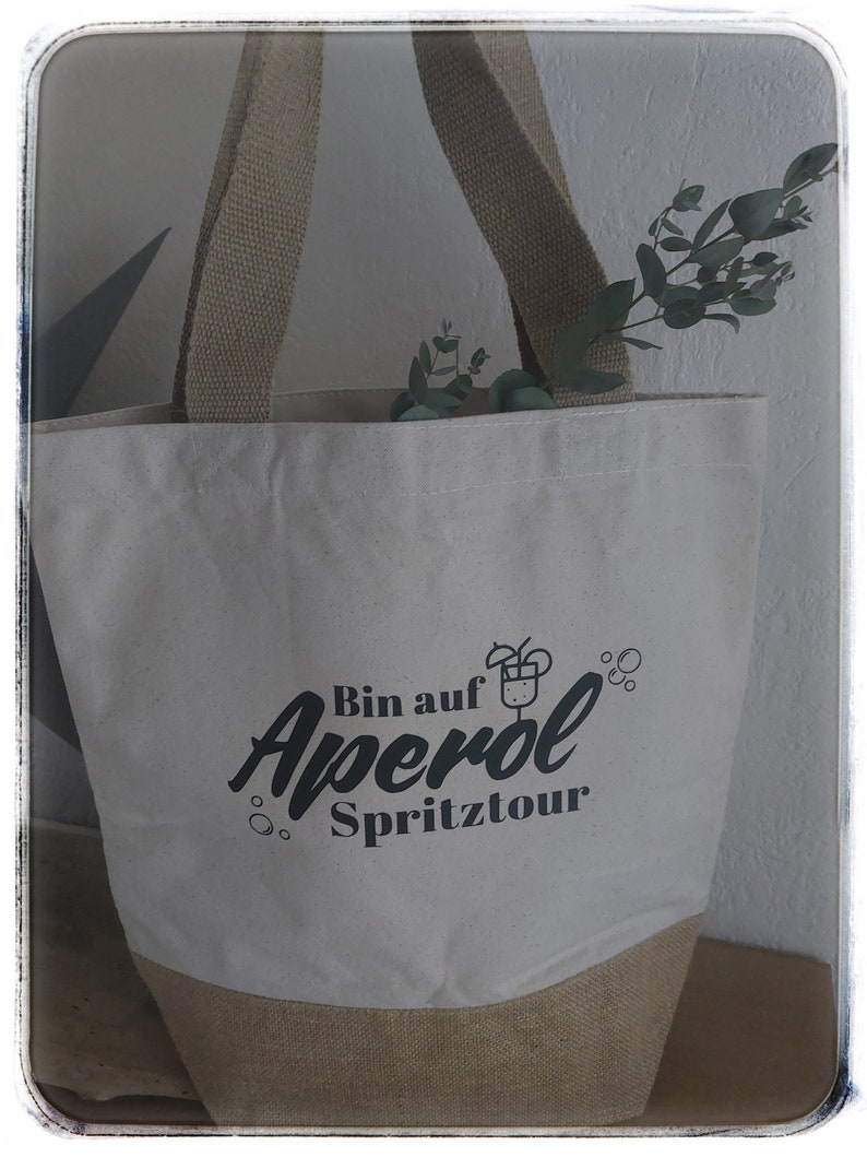 Aperol joyride sac de jute cadeau personnalisé cadeau d'anniversaire shopper image 6