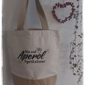 Aperol joyride sac de jute cadeau personnalisé cadeau d'anniversaire shopper image 1