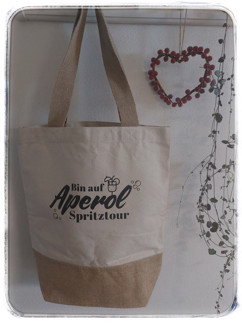 Aperol joyride sac de jute cadeau personnalisé cadeau d'anniversaire shopper image 1