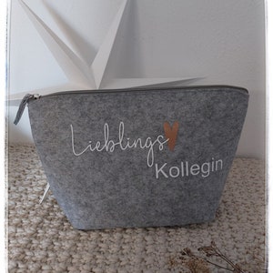 Cosmetic bag favorite colleague felt bag gift personalized personalized gift image 3