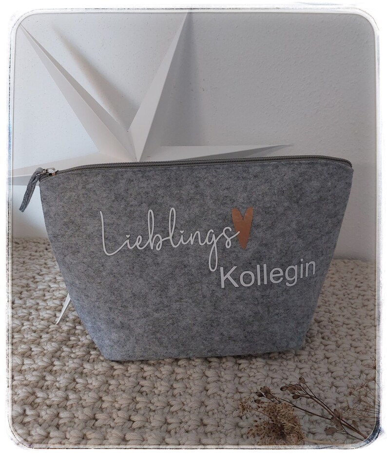 Cosmetic bag favorite colleague felt bag gift personalized personalized gift image 3