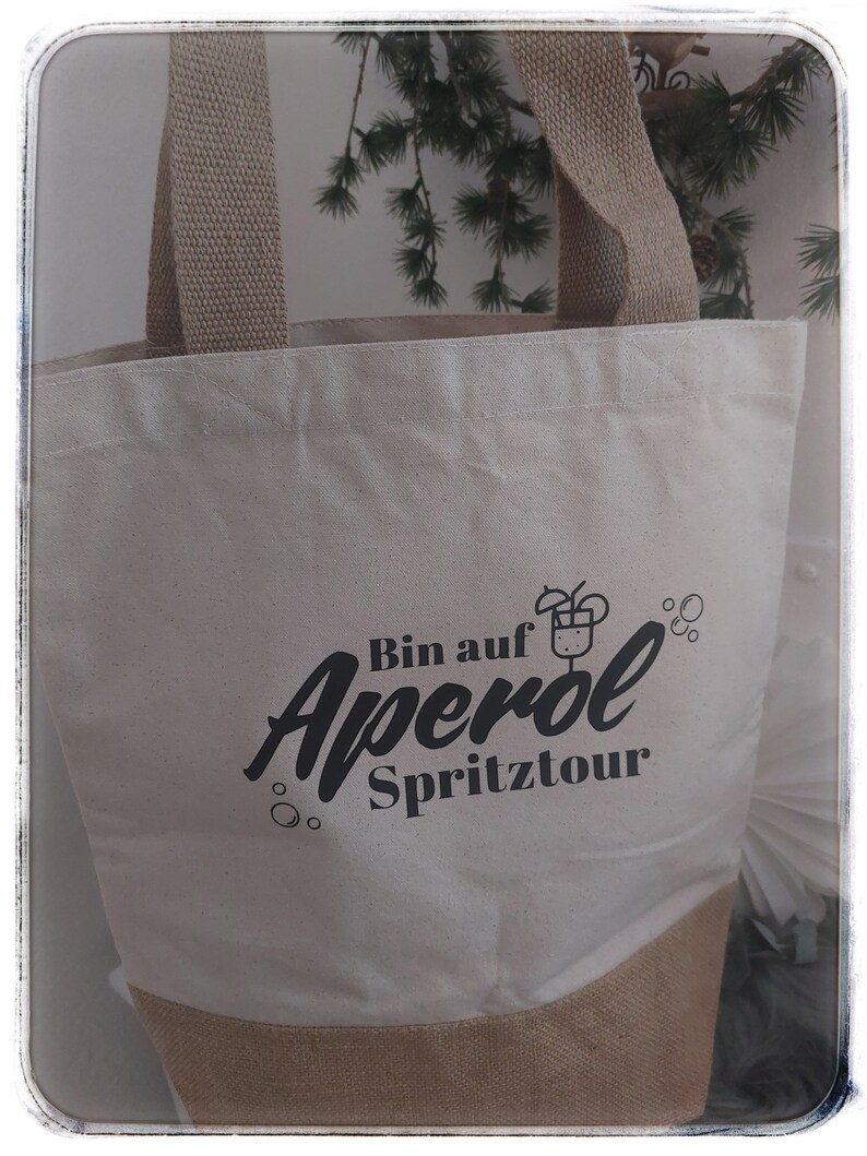 Aperol joyride sac de jute cadeau personnalisé cadeau d'anniversaire shopper image 2