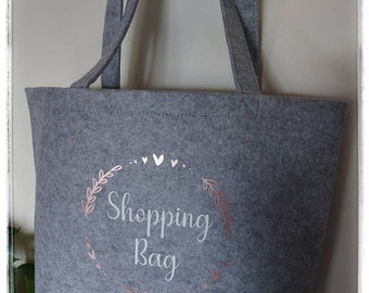 Filz Shopper Shoppingbag Filztasche personalisiert Geschenk