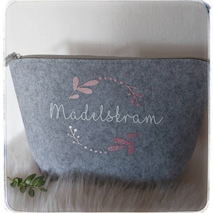 Cosmetic bag felt bag gift personalized girls stuff personalized gift
