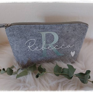 Kosmetiktasche Filz Tasche Geschenk personalisiert