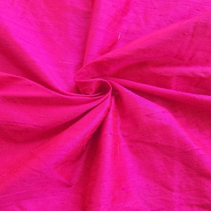 Gorgeous Hot Pink Fabric Shantung Dupioni Silk Fabric - Sold By The Yard 44&quot; Wide