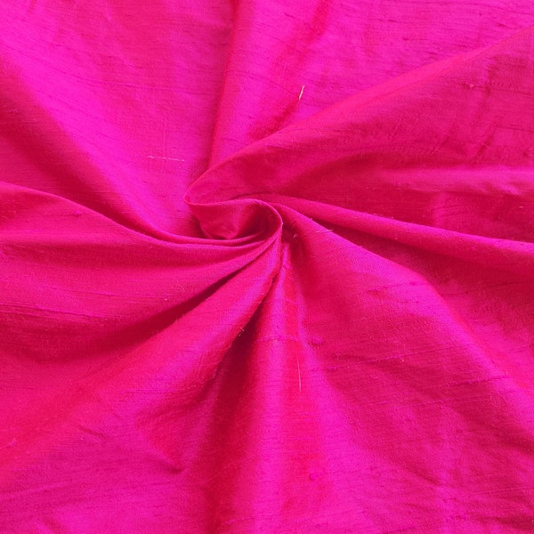 Gorgeous Hot Pink Fabric Shantung Dupioni Silk Fabric - Sold By The Yard 44" Wide