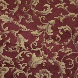 Royalty Red and Gold, Victorian Brocade Upholstery Fabric Damask - Fabric by the Yard