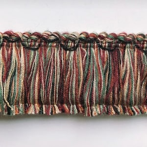 Maroon and Emerald Green High Quality Decorative Brush Trim by the Yard