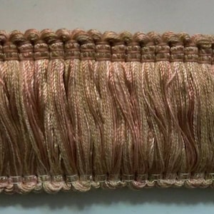 2&quot; Pink & White Embellishment Fabric Brushed Trim - Sold By the Yard