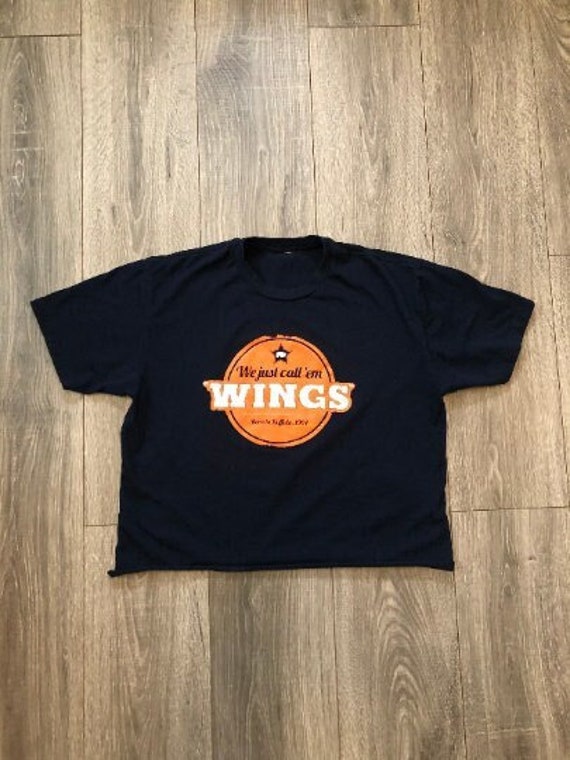 Buffalo New York Chicken Wings Cropped Short Sleeve Shirt, Women's Buffalo NY Shirt, Buffalo T-Shirt, Buffalo Chicken Wings Shirt