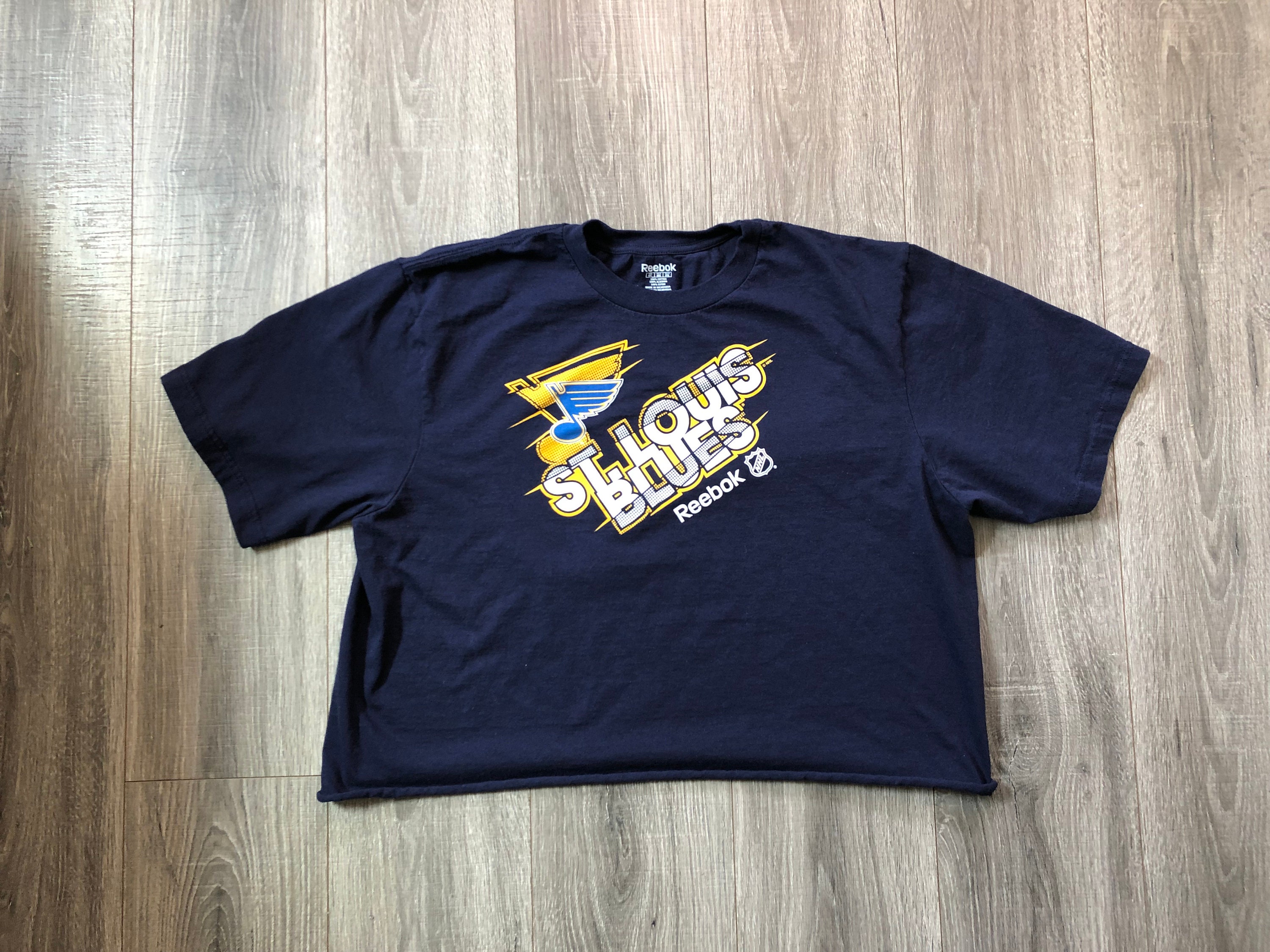 NHL St Louis Blues Stanley Cup champs shirt adult large grey short sleeve