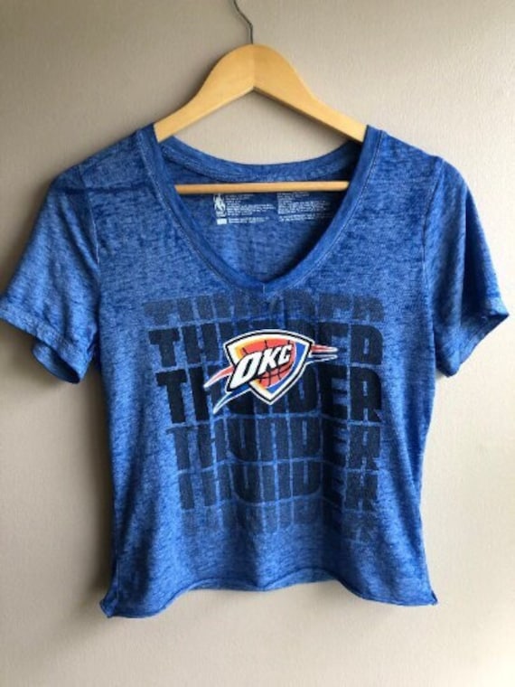 Oklahoma City Thunder Basketball Short Sleeve Crop