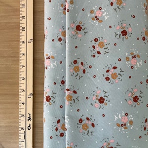 Mini Floral on Sage, Cotton Fabric, Floral Fabric on Sage Green Background, Sold in HALF yard Increments
