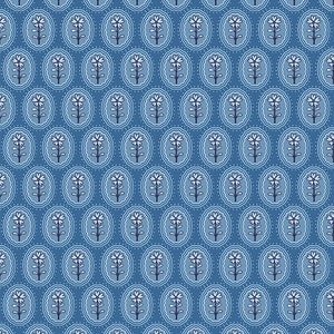 True Blue Floral Fabric by Maureen Cracknell - Art Gallery Fabrics