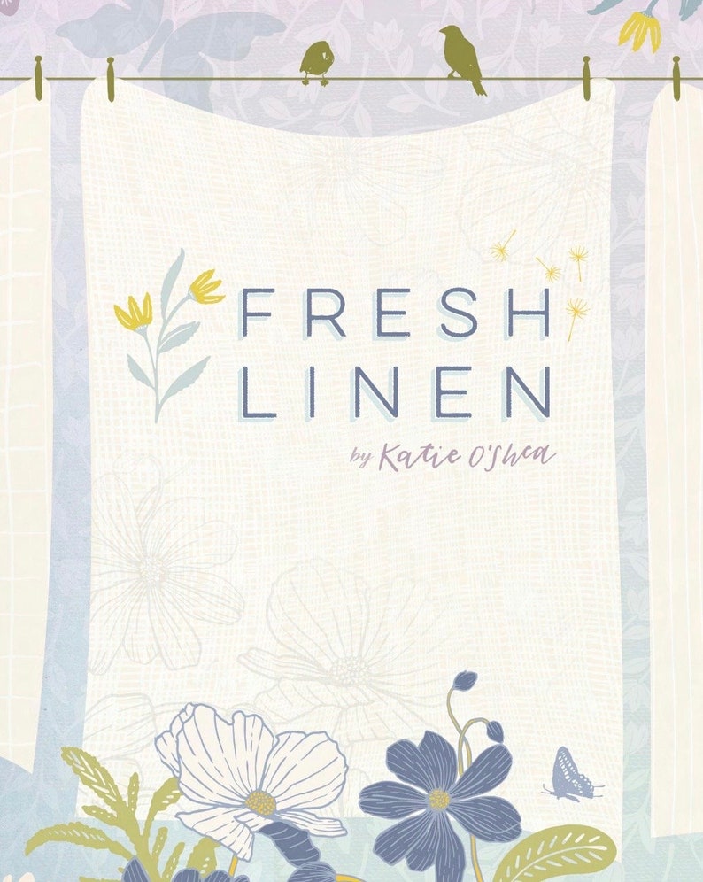 Fresh Linen by Katie O'shea for Art Gallery Fabrics, Dogwood Sunlight FRE32315, Sold in HALF yard Increments image 4