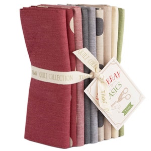 Tilda Seasonal Chambray WINTER HUES, Fat Quarter Bundle, 9 Fat Quarters, TIL 300221, Tilda Fabric