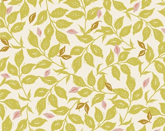 Velvet Collection by Amy Sinibaldi for Art Gallery Fabrics, VLV59657 Woodcut Sunrise, Floral Fabric, Sold in HALF yard Increments