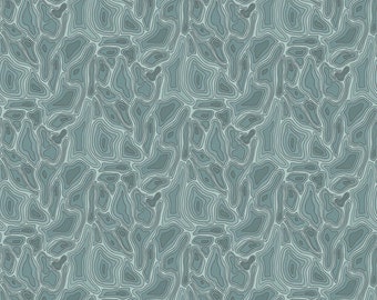 Green World by Boccaccini Meadows for FIGO Fabric, Topography RC90887-61, Quilting Fabric, Sold in HALF yard Increments