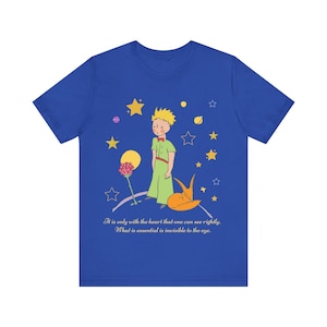The Little Prince, Le Petit Prince, Inspirational Literary T-Shirt, Saint-Exupéry, French Literature Classics, Unique Gifts for Book Lovers