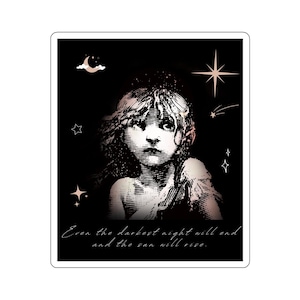 Classiques de la littérature, Les Misérables, Stickers Kiss-Cut, Victor Hugo, French Lit, Stickers décoratifs brillants, Broadway, amateur de théâtre musical