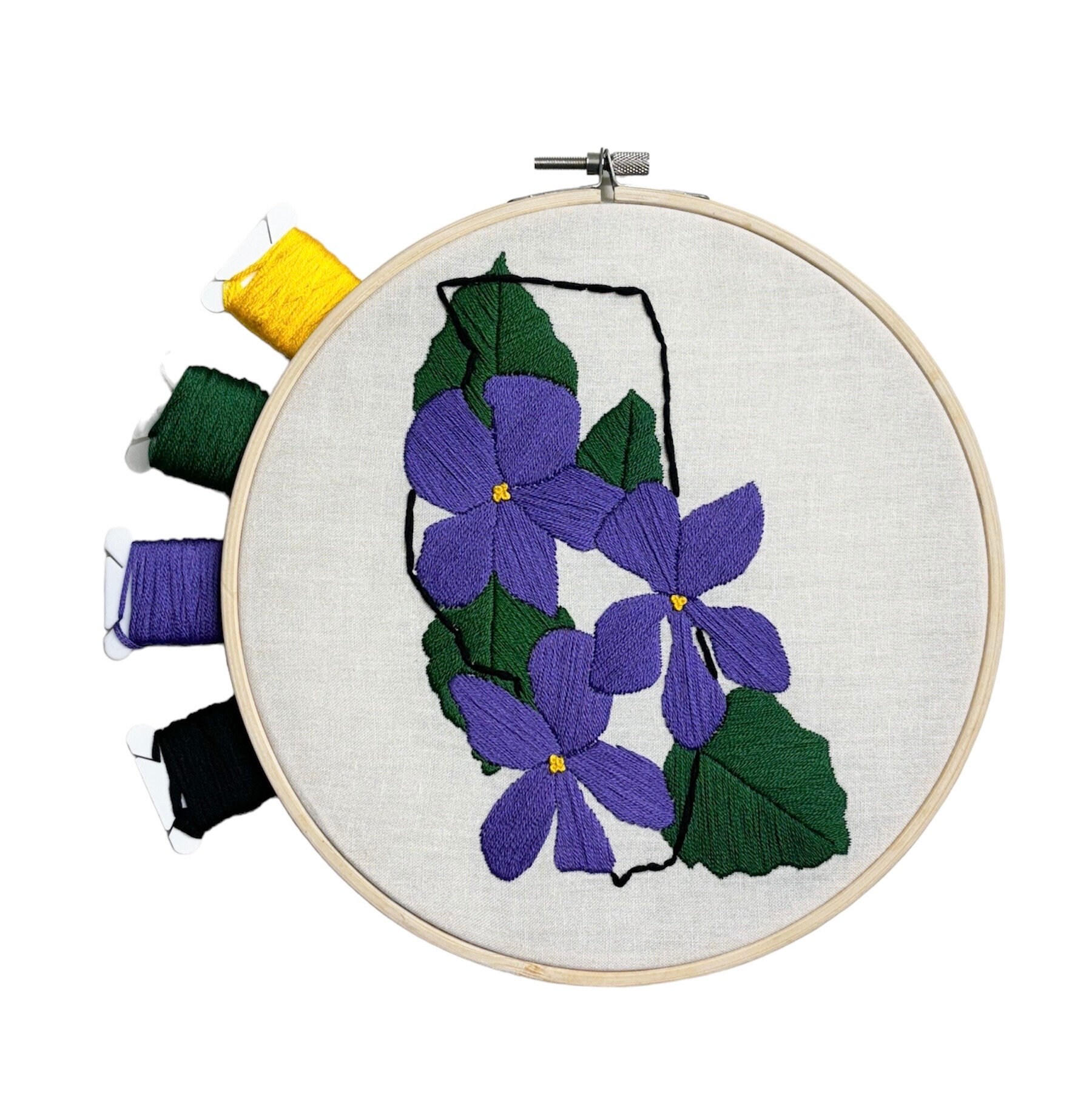 Illinois State Flower Embroidery Pattern | Violet DIY Instant Download ...