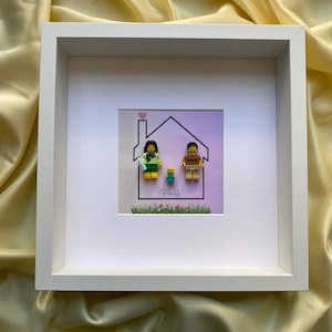 Personalized Lego Family Frame - Personalized lego baby gift- Custom Lego Minifigure Art - Unique Family Keepsake-Handmade Home Decor-Unique