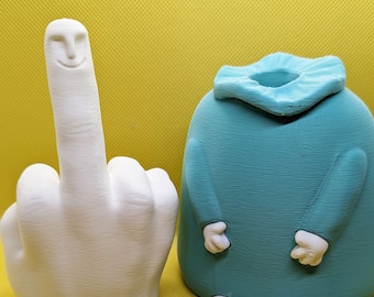3D Printed Middle Finger Statue: Humorous Prank Gift