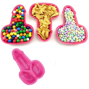 Junggesellinnenabschied Dekorationen Pecker Tablett Teller 4er Pack I Kunststoff Lebensmitteltablett Pflanzgefäß | Frech Brautdusche Liefert Hen Do Party Favors