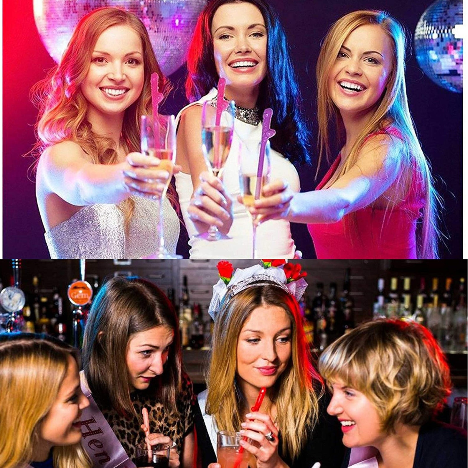 Bachelorette Party Decorations Naughty Straws I PACK OF 12 I Etsy