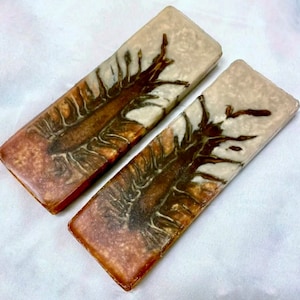 Pine Cone Resin Scales Blanks Book Matched Stabilised for Handle Crafts Making 12X5cm