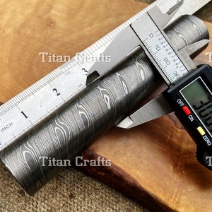 Original Damaskusstålstång 30 mm Billets Barr Smyckesringar Penna Tillverkning Ämnen bild 3