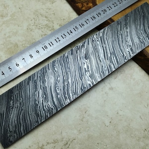 Hand forged Damascus Steel Billet Bar 25x5 cm Premium Quality FireStorm image 2