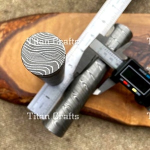 Original Damaskusstålstång 30 mm Billets Barr Smyckesringar Penna Tillverkning Ämnen bild 5