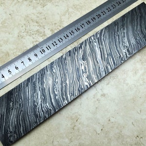 Hand forged Damascus Steel Billet Bar 25x5 cm Premium Quality FireStorm image 1