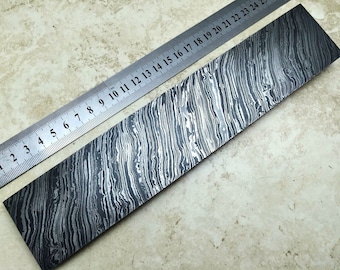 Hand forged Damascus Steel Billet Bar 25x5 cm Premium Quality FireStorm