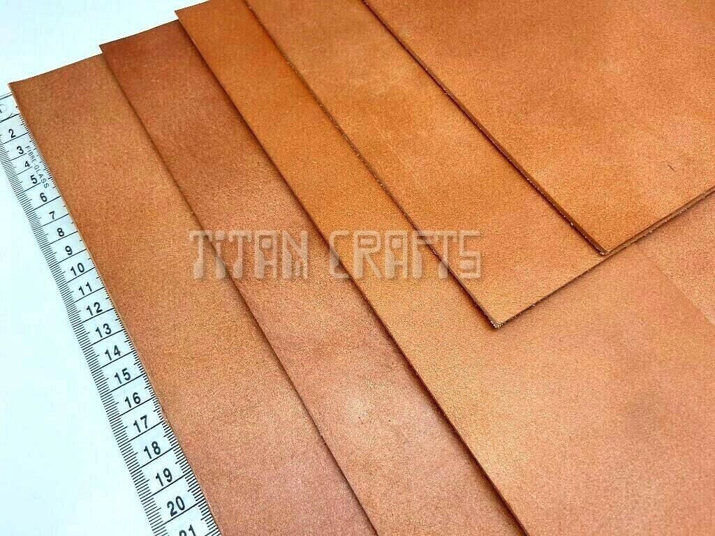 500 Grams VEG Tanned Tooling Leather Offcuts Remnants Assorted Pieces Pyrography - Foto 7