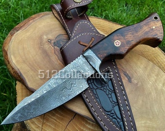 Handgemaakt damaststaal mes Bowie jacht camping verzamelobject cadeau BW05