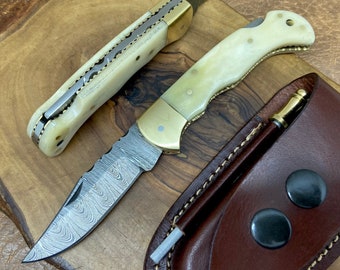 Handgemaakt damascus staal tuinieren camping collectible vouwgereedschap cadeau 2,5 inch FLD-CB