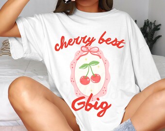 Cherry Big Little Shirts, Cherry Best Sorority Family Tshirt, Coquette Big Little Reveal Comfort Colors Tee