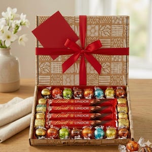 Personalised  Lindt Chocolate Gift Box, Luxury Assorted Truffles for Easter, Birthdays, Christmas