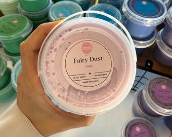 Fairy Dust Pinker Schleim | Geschmeidig Glossy Slime | ASMR Sinnesspiel | Handgemachter Schleim (Unparfümiert)