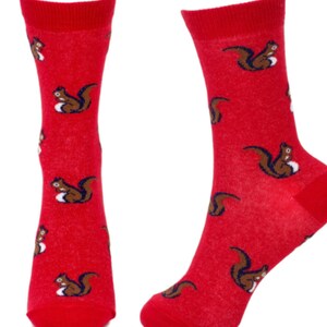 Stay Cozy in Style with our Squirrel on Red Women's image 5