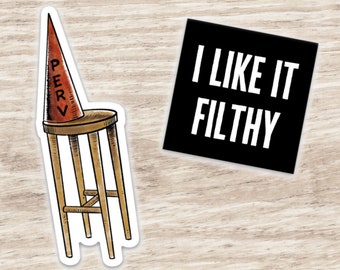 Filthy Perv Sticker Set | Kinky BDSM Sexy Perverted Stickers