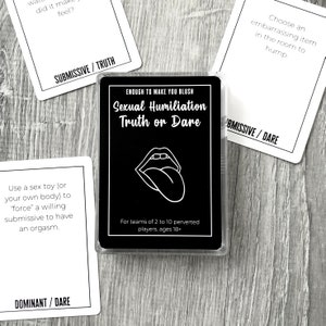 Sexual Humiliation Truth or Dare Brand New Kinky BDSM Card Deck, Sexy Gift, Game for Adults image 5