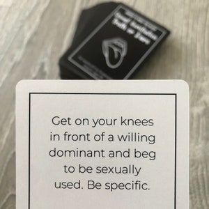 Sexual Humiliation Truth or Dare Brand New Kinky BDSM Card Deck, Sexy Gift, Game for Adults image 6
