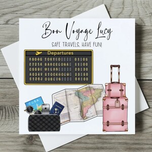 Personalised Moving Abroad Card, Bon Voyage, New Adventures, Emigrating, Travelling
